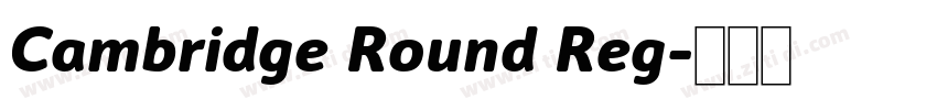 Cambridge Round Reg字体转换